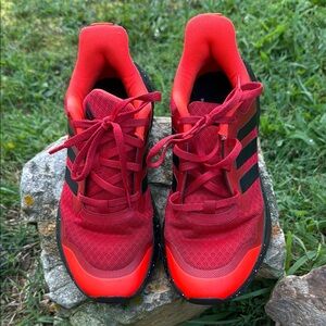 Red and Black Athletic Sneakers